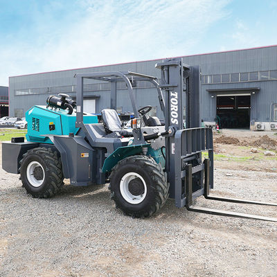 Seated 4 Wheel Drive Forklift 7 Ton Forklift With 48 In Fork Length