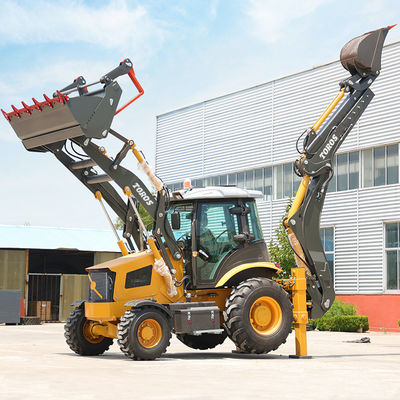 গুণ  2500kg Rated Loading Heavy Duty Backhoe Loader Machine For Construction কারখানা