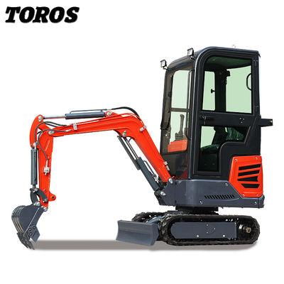 ডিজেল ইঞ্জিন মিনি হাইড্রোলিক Excavator 1.2 টন বন্ধ কেবিন সঙ্গে
