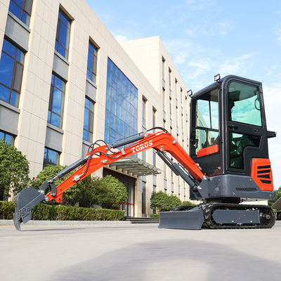 ডিজেল ইঞ্জিন মিনি হাইড্রোলিক Excavator 1.2 টন বন্ধ কেবিন সঙ্গে