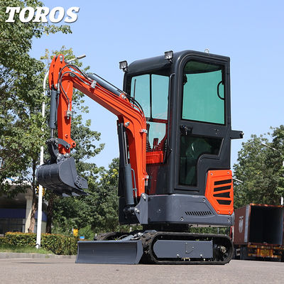 উচ্চ দক্ষতা লাল মিনি হাইড্রোলিক Excavator জন্য কৃষি জমি সিই সার্টিফাইড